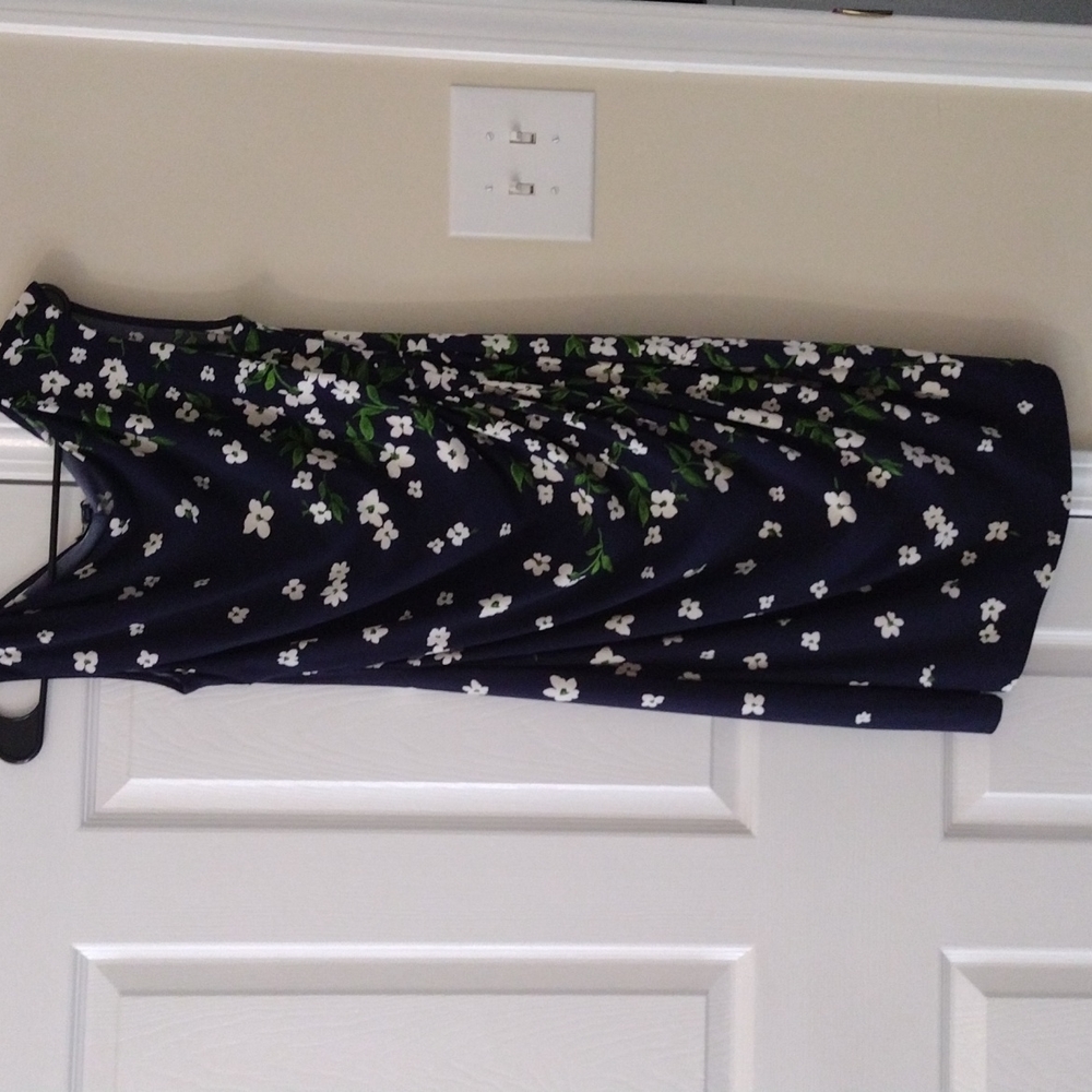 Chaos navy blue floral dress